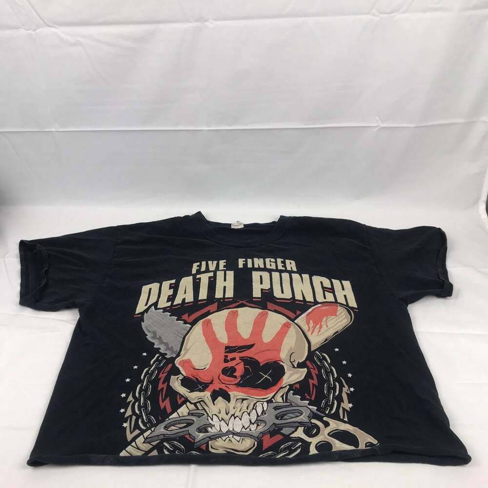 Five Finger Death Punch crop‎ top distres